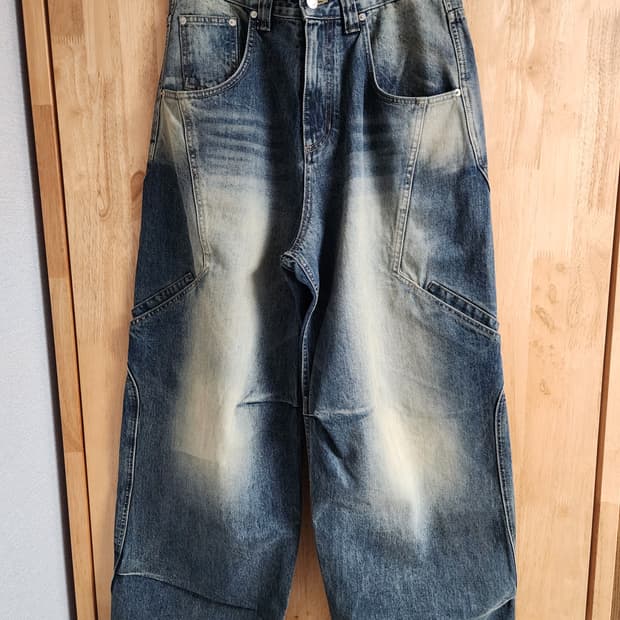 노운 side line cargo denim pants (blue) 1시