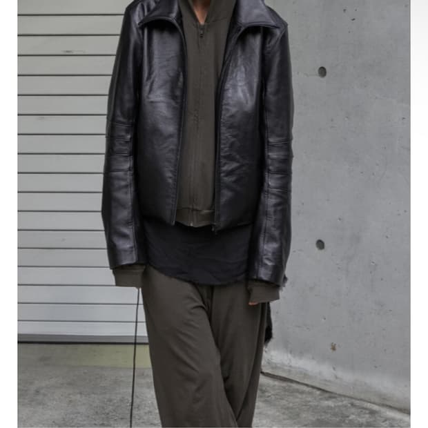 머듈 014 appendix 레더자켓 블랙 2size