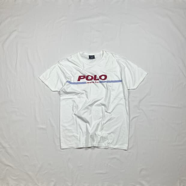 90’s 폴로진스 polo jeans 스펠아웃 프린트 반팔티