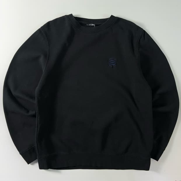 Stussy  스투시 코튼 s 자수 블랙 맨투맨 