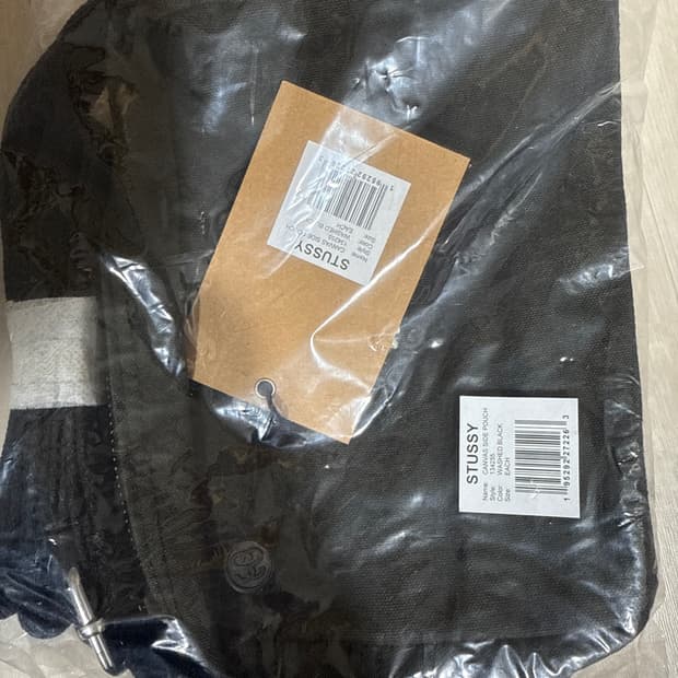 [OS]스투시 캔버스 사이드 파우치 워시드 블랙