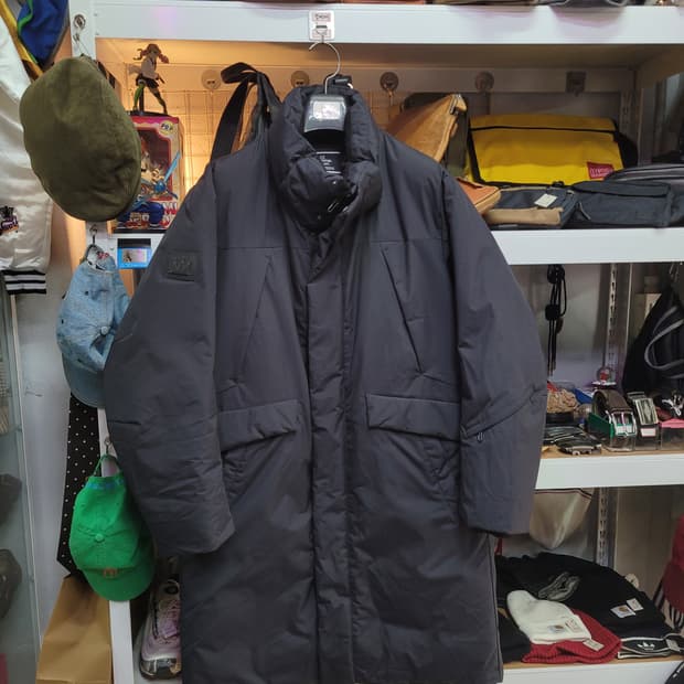 BASQUIAT 바스키아 블랙 롱 패딩 거위털 방수