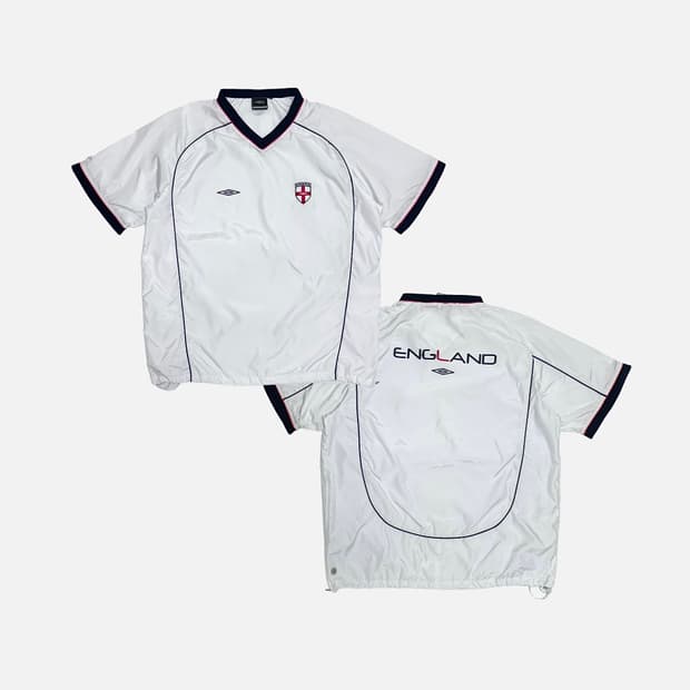 엄브로 잉글랜드 반팔 웜업 바람막이 풋볼 져지