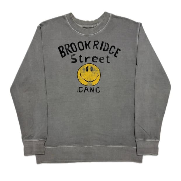 빈티지 스마일 프린팅 스웻 