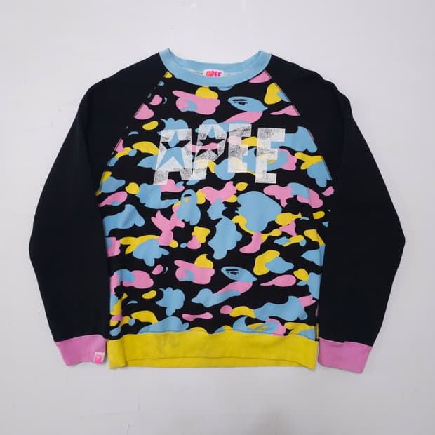 Bape aape 컬러카모 스웻셔츠