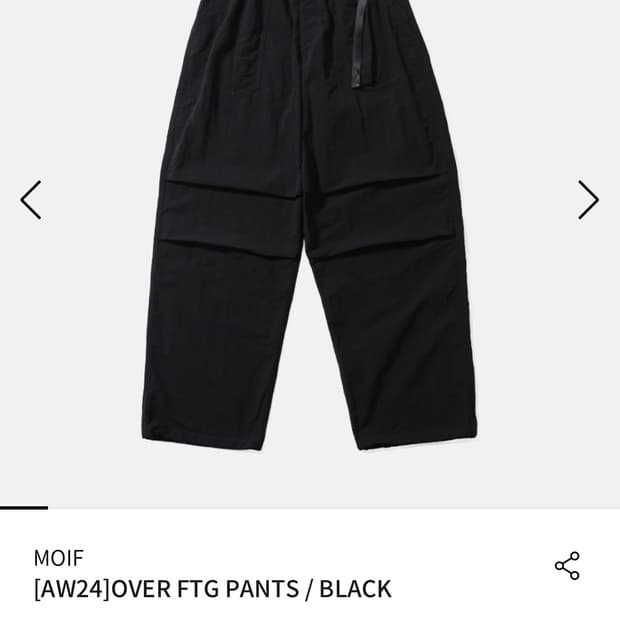 모이프 [AW24]OVER FTG PANTS / BLACK 3사이즈