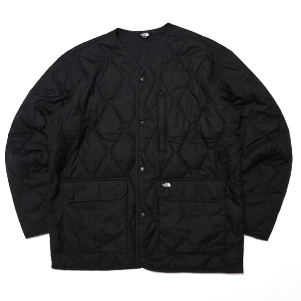 노스페이스 히트 라인 퀄팅 가디건 자켓 블랙