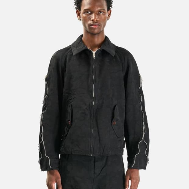 꼼데가르송 블랙 카모플라주 자켓