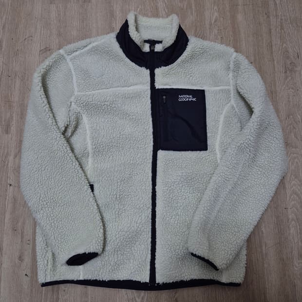내셔널지오그래픽 로고 뽀글이 후리스 자켓