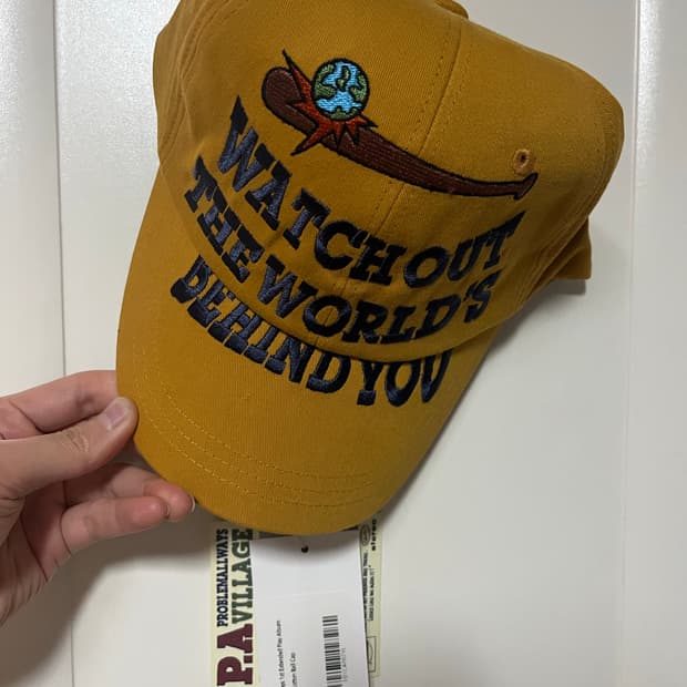 Watch out cotton ball cap (yellow)