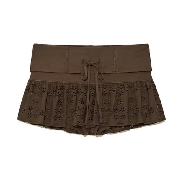 {정가 15.8} 글로니 나오미 벨트 미니 스커트 브라운 S