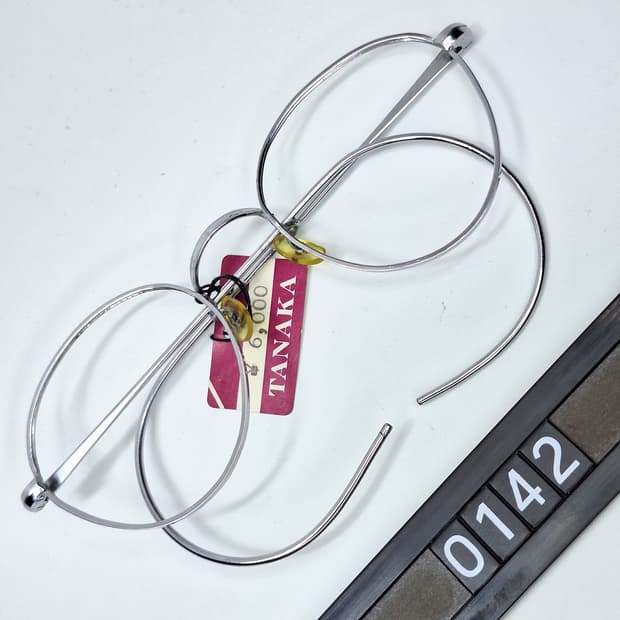 80s 일본제 빈티지 데드스톡 미사용/실버 케이블 템픅 안경테/클래식