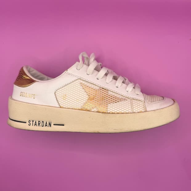 골든구스 스타단 실버/골드 믹스 스니커즈 35사이즈