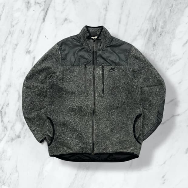 나이키 90’s 블랙 택 딥파일 그레이 플리스 자켓 L