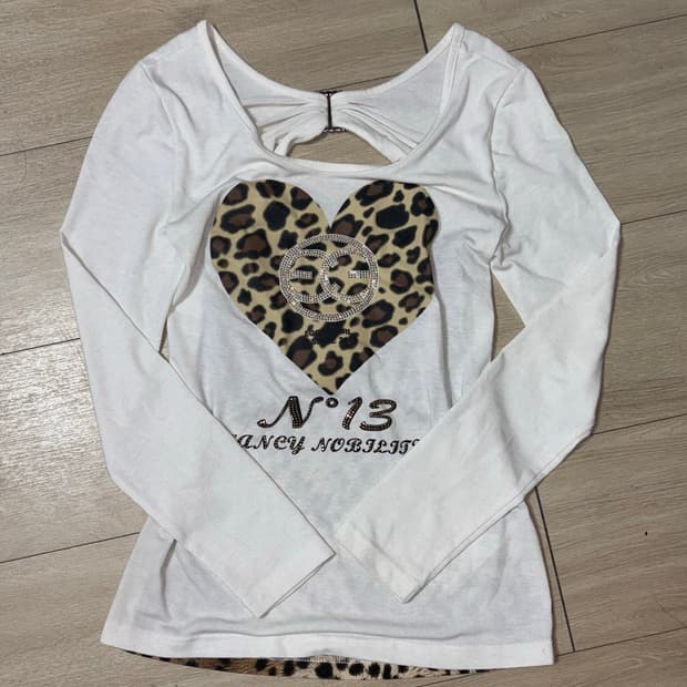 가루대장 빈티지 호피 딱붙 롱슬리브