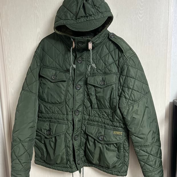 폴로랄프로렌 퀼팅 후드자켓 M사이즈 팜