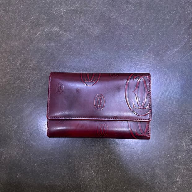 까르띠에 페이던트 중지갑 버건디