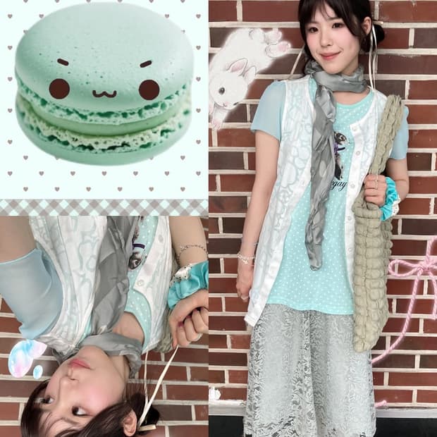 민트코어 러블리 오죠상 빈티지 코디세트 4pcs