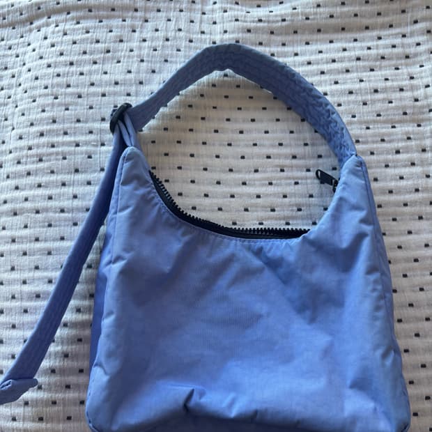 바쿠 미니 나일론 숄더백 블루벨