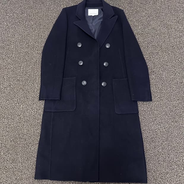 VOV 보브 여성 울 캐시미어 롱 코트 네이비 55사이즈