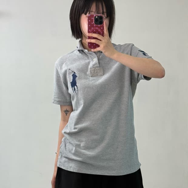 폴로 그레이 빅포니 pk 반팔티
