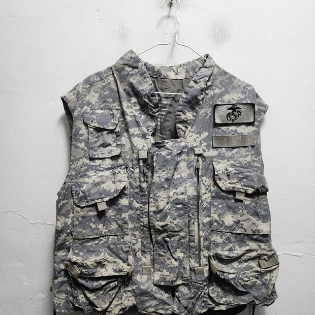 US 미군 밀리터리 전투 조끼 ACU 디지털 조끼 