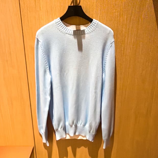 (정품/새상품) 무레르 남성 CORNELIUS 라이트블루 코튼 니트