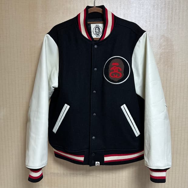 스투시 베이프 바시티 자켓 XL사이즈