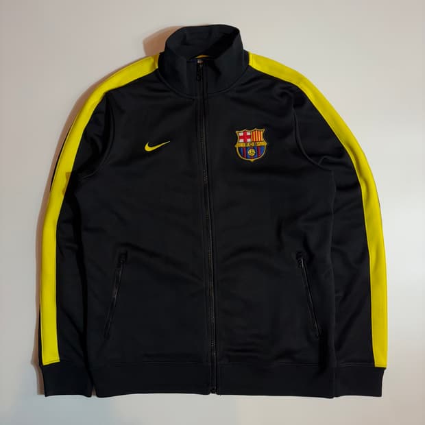 나이키 바르셀로나 옐로우 배색 트랙 자켓