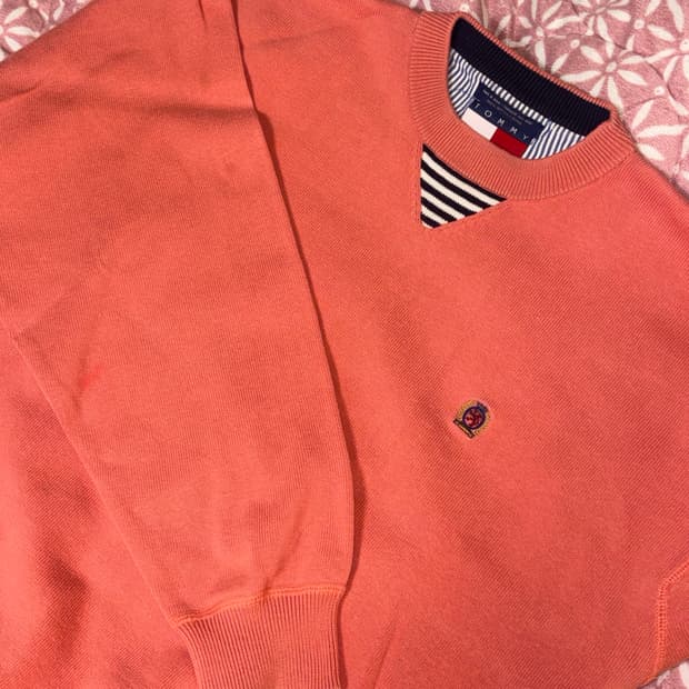 타미힐피거 코랄핑크 니트