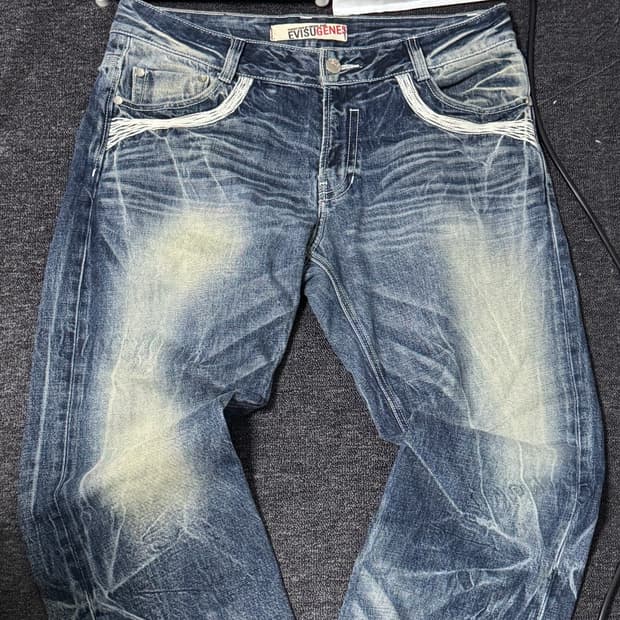 에비수 빈티지 워싱 데님 팬츠 36