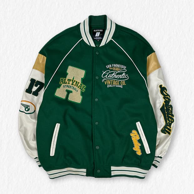 올드트라이브 바시티 자켓