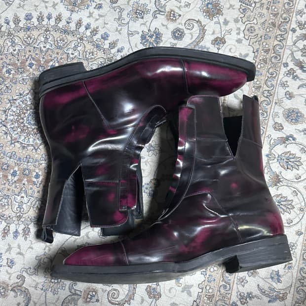 네거티브쓰리 스퀘어토 부츠 270 / 유니크 다크버건디 엔지니어부츠