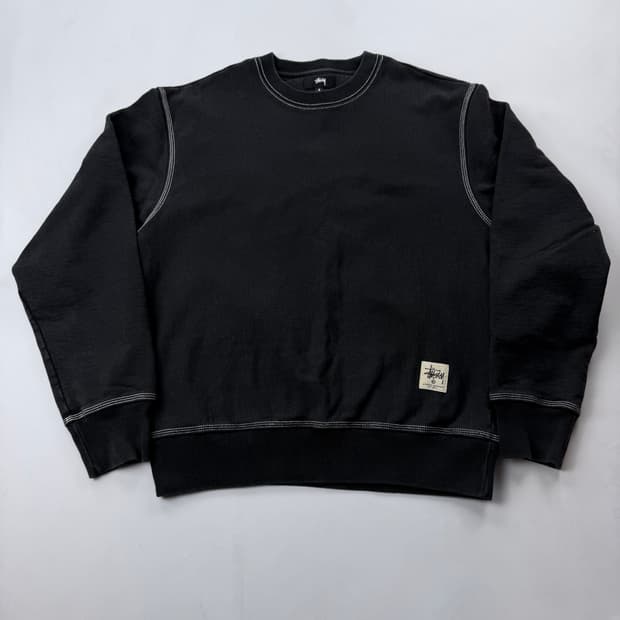 스투시 콘트라스트 스티치 맨투맨