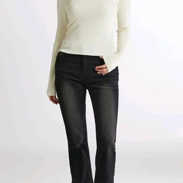 스파오 빈티지 롱 부츠컷 진