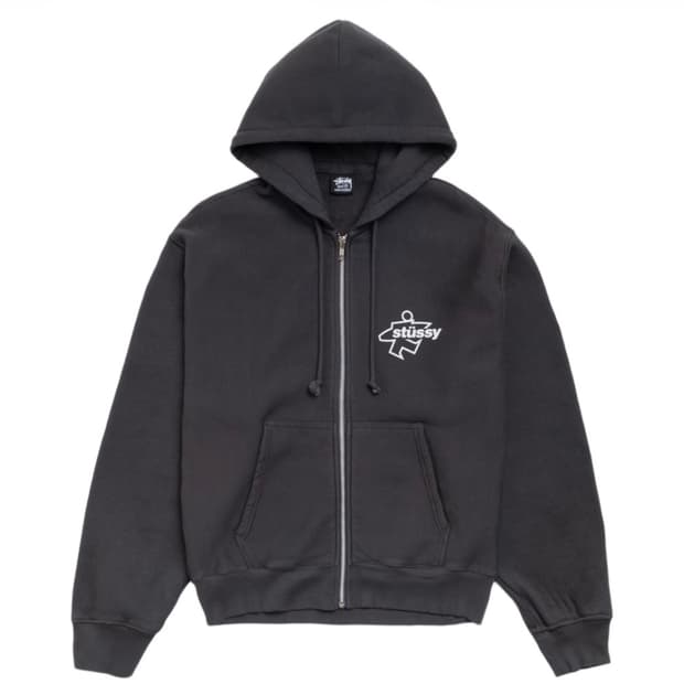 스투시 서프 사이즈 집 페이디드 블랙