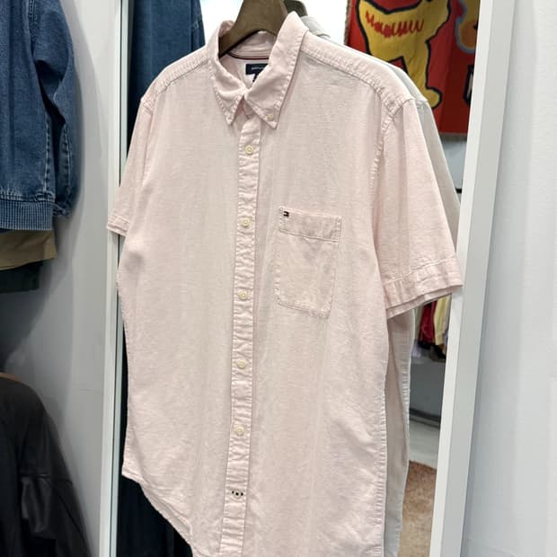 Tommy Hilfiger 타미힐피거 린넨 반팔 셔츠