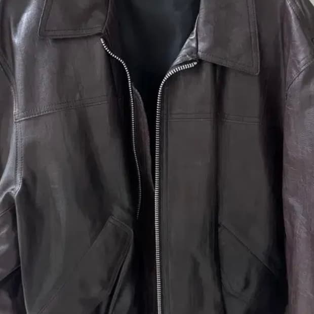 알렌느 그라데이션 레더 자켓