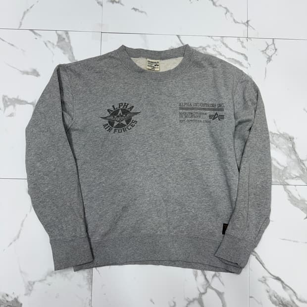 알파 인더스트리 프린팅 맨투맨