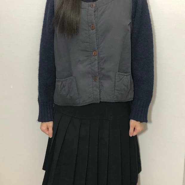 빈티지 그레이 버튼 베스트