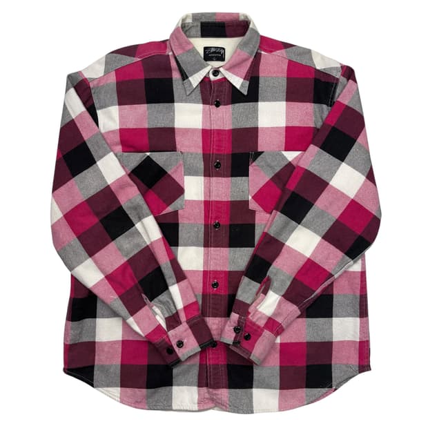 스투시 써멀 플레이드 체크 셔츠 자켓 L