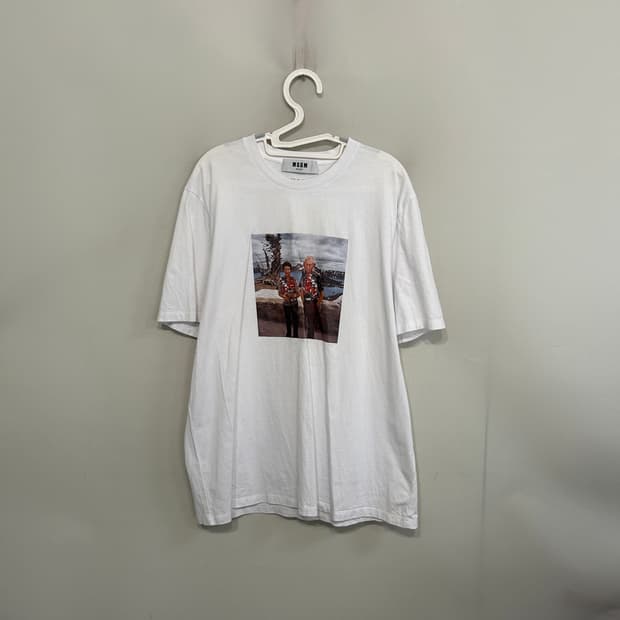 MSGM 프린팅 반팔 티셔츠 L 남성