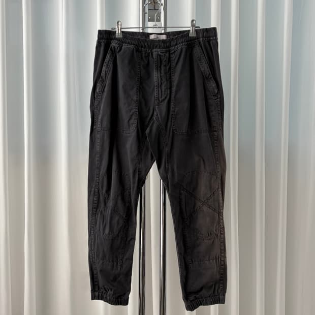 [32인치]스톤아일랜드 로고 밴딩 조거 팬츠