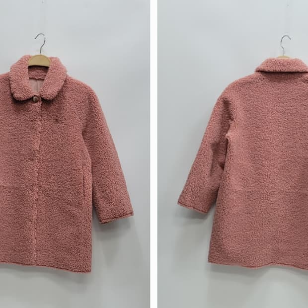 DAKS 닥스 키즈 무스탕 부클 코트 / 아동 130 (11Y) 핑크
