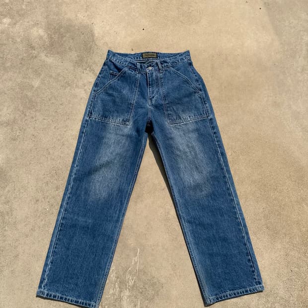 유니폼브릿지 데님 퍼티그 팬츠