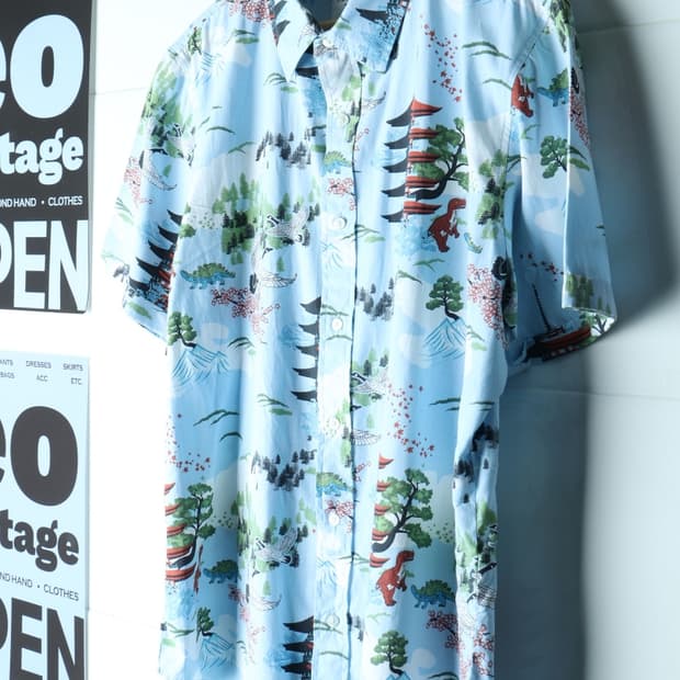 (XL-2XL) 루트웨어 반팔셔츠 남방 USA 하와이안-H35057