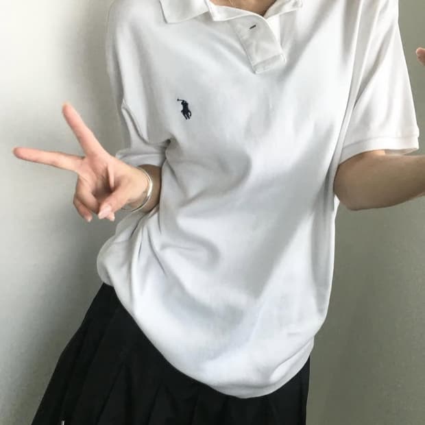 Polo 폴로 랄프로렌 화이트컬러 PK티셔츠