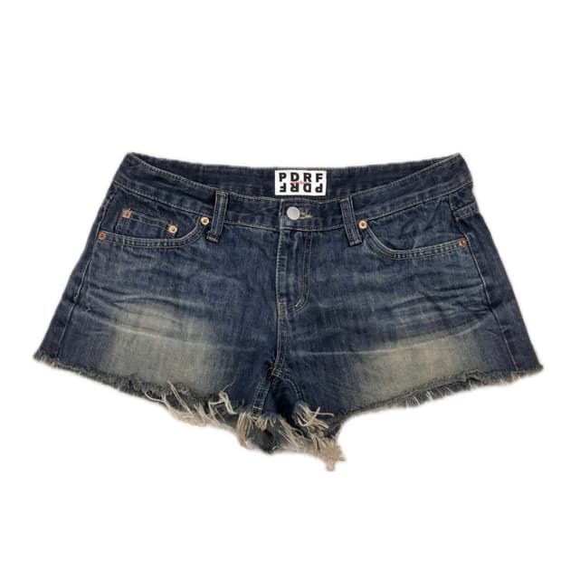 판도라핏 빈티지 중청 데님 숏팬츠