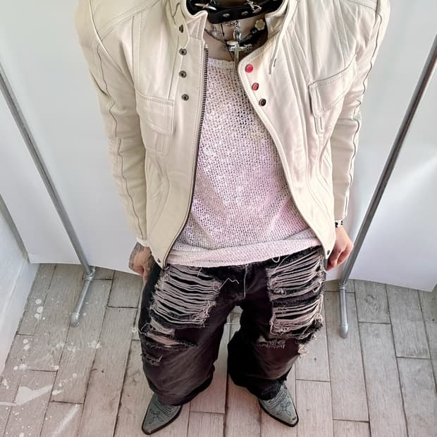 GATELESS destroyed denim washing pants 