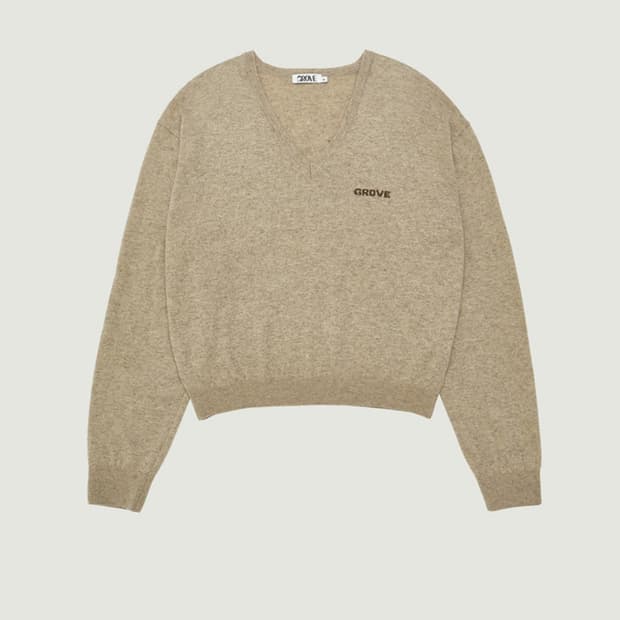 그로브 브이넥 니트